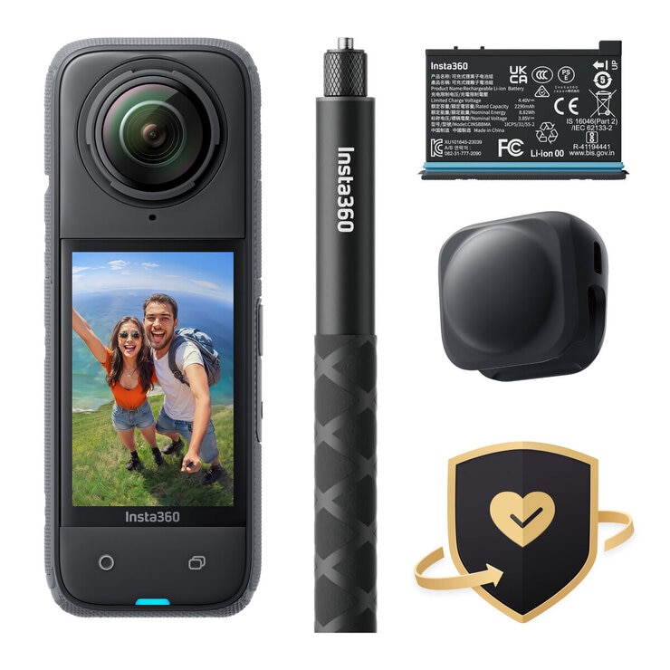 【バス発着場見せびらかす品】 インスタ360 X4 360° 動き 写真機 目あたらしいバンドル