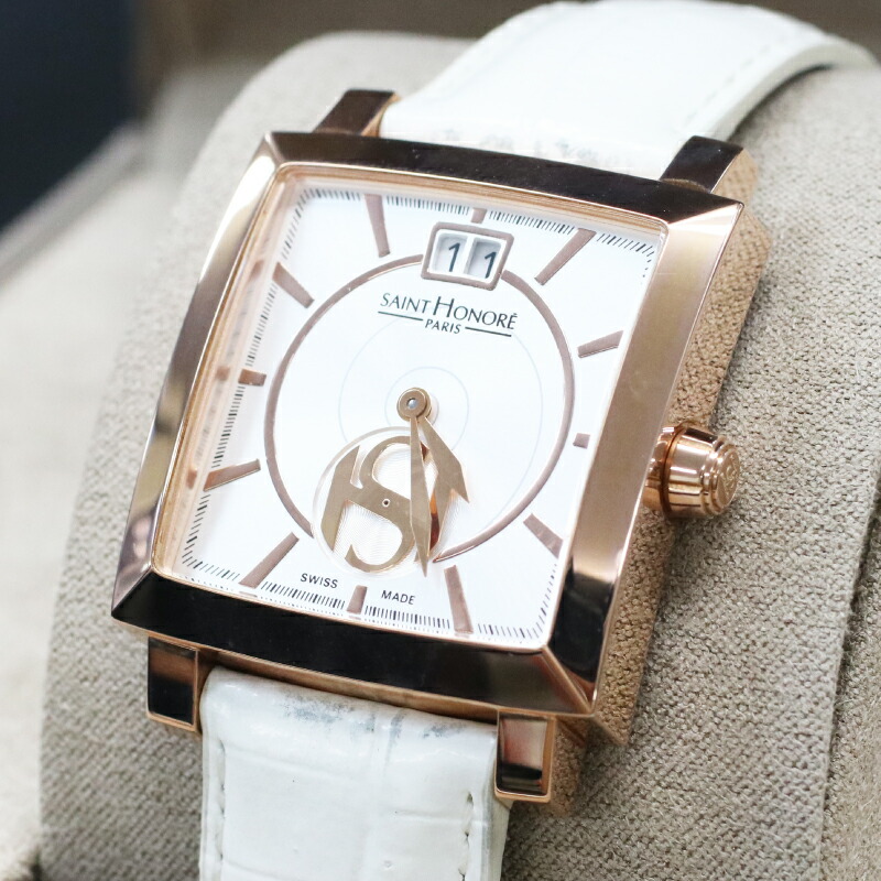 SAINT HONORE 腕時計 レディース クォーツ シェル文字盤 美品 SAINT HONORE 腕時計 レディース クォーツ シェル文字盤 美品