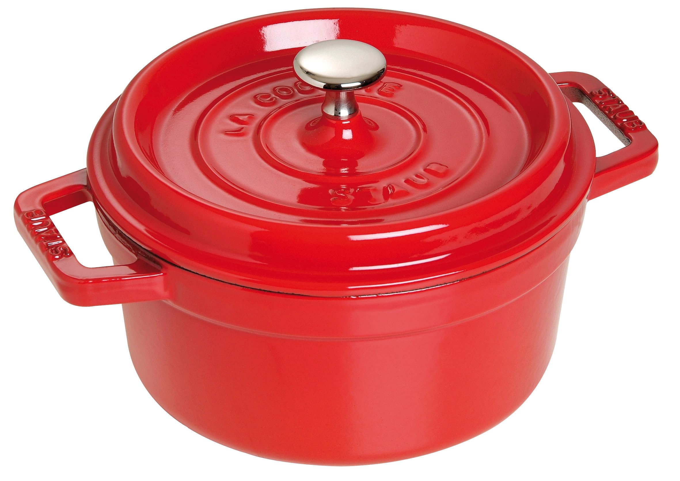 staub ストウブ 「 ピコ ココット ラウンド チェリー 22cm 」 両手 鋳物 ホーロー 鍋 無水調理 IH対応 【日本正規販売品】 La Cocotte Round Z1033-360