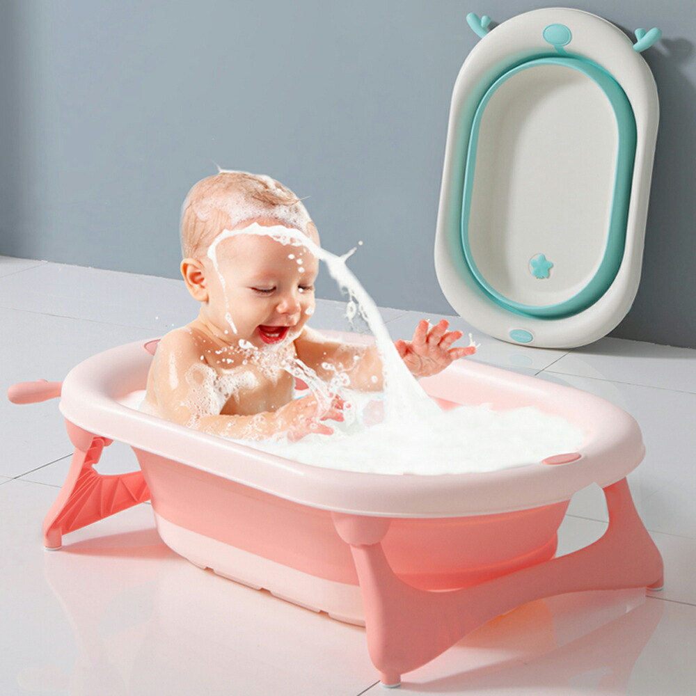 楽天市場 Babamama 子供 赤ちゃん用 お風呂 ベビーバス スポンジバスネット付き 猫犬お風呂用 折り畳み式 持ち運び便利 収納容易 多機能 安全素材 グリーン Second Floor