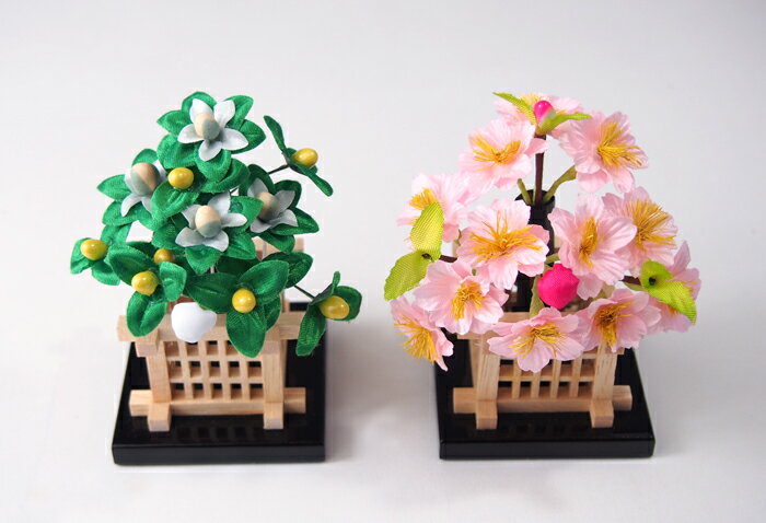 楽天市場】1号春香桜橘（白木井垣）雛道具 飾り花 お道具 単品