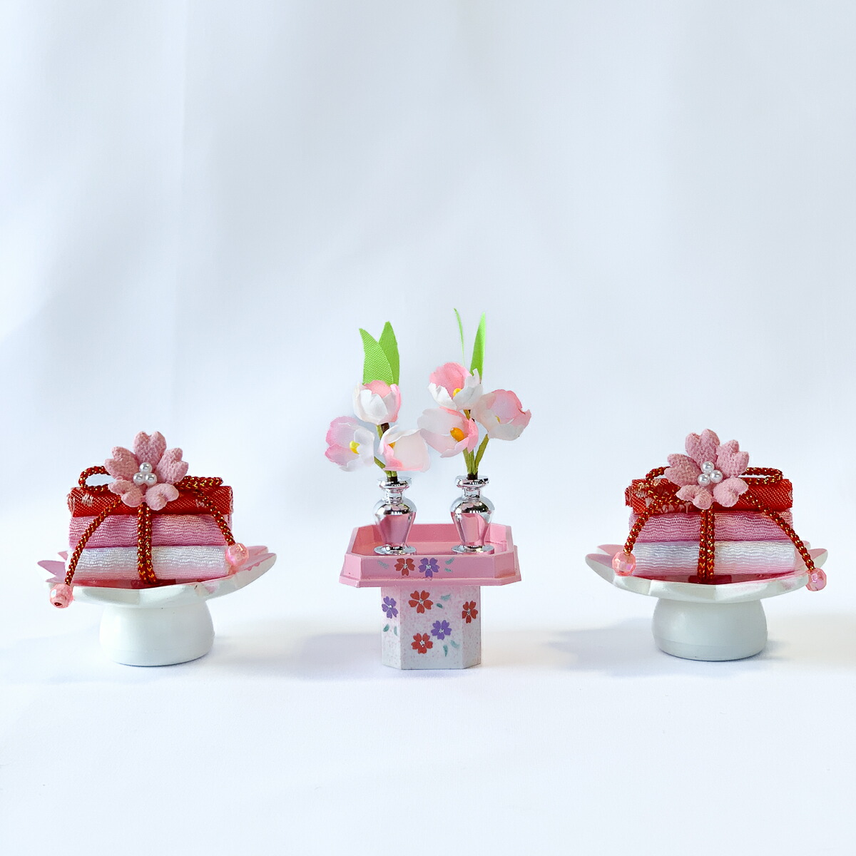 楽天市場】ミニ彩桜橘（白木井垣）雛道具 飾り花 お道具 単品 雛人形