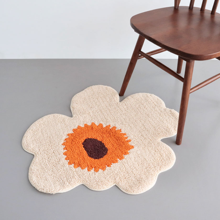 マリメッコ 花形バスマット 52249-4-73555 marimekko(マリメッコ) Unikko バスマット(52249-73555)マリメッコ正規