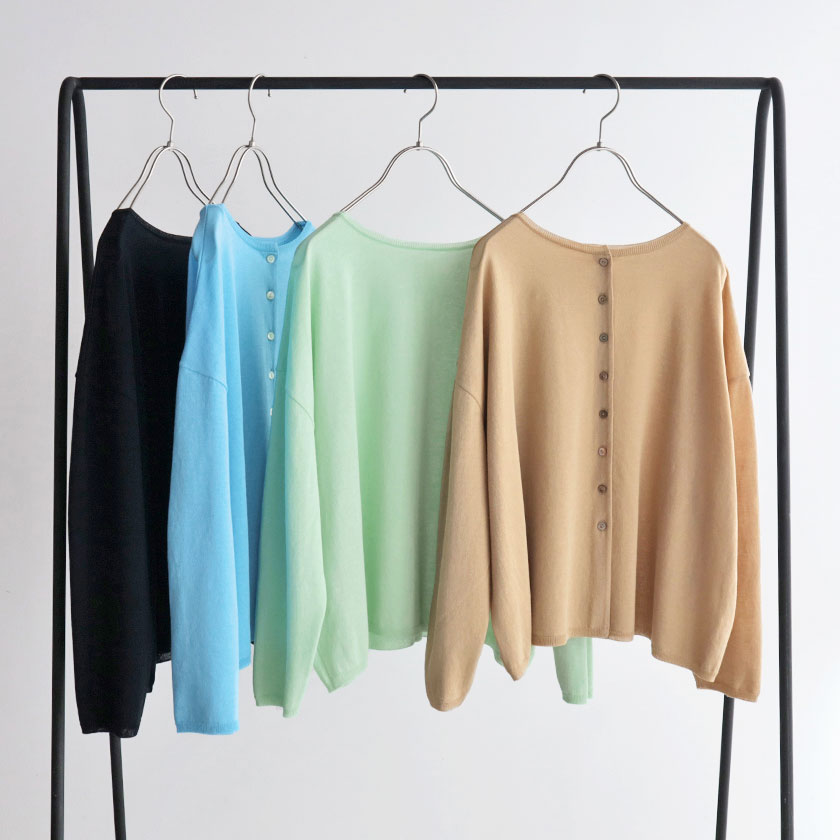 STAMP AND DIARYクールコットン ワイド2wayカーディガン長袖|hanger店
