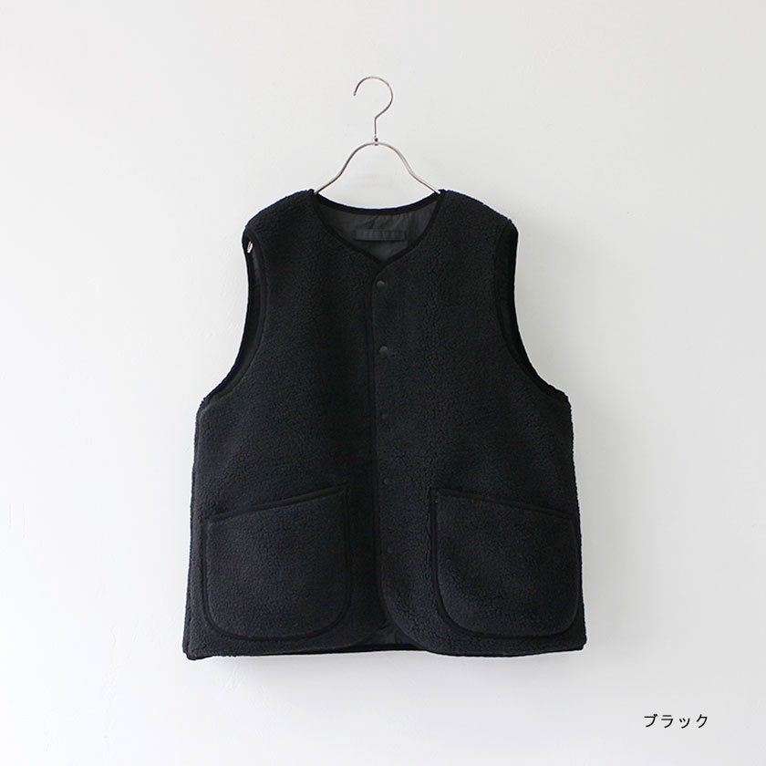 br/br/NATURALLAUNDRYbr/br/ボアリバーシブルデッキベスト