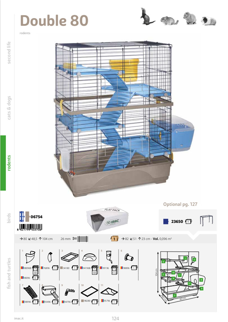 New限定品 楽天市場 イタリアimac 日本初上陸 イタリアからハムスターケージが新登場 イタリアimac社製 ハムスター チンチラケージ ダブル80 うさぎ ラビット ハムスター フェレット 小動物 Hangon 新しいコレクション Lexusoman Com