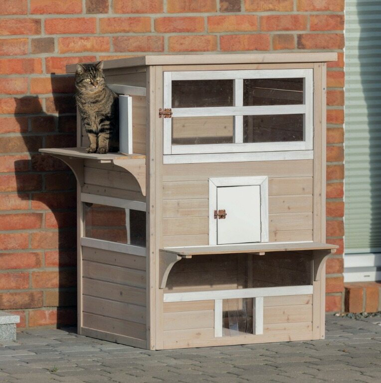 【ＦＲＧTRIXIE】新発売！ＦＲＧTRIXIE 猫伏せ篭 大型木製キャットケージ ナチュラキャットホームXXL 【キャットタワー キャットツリー プレイボックス 爪とぎ】