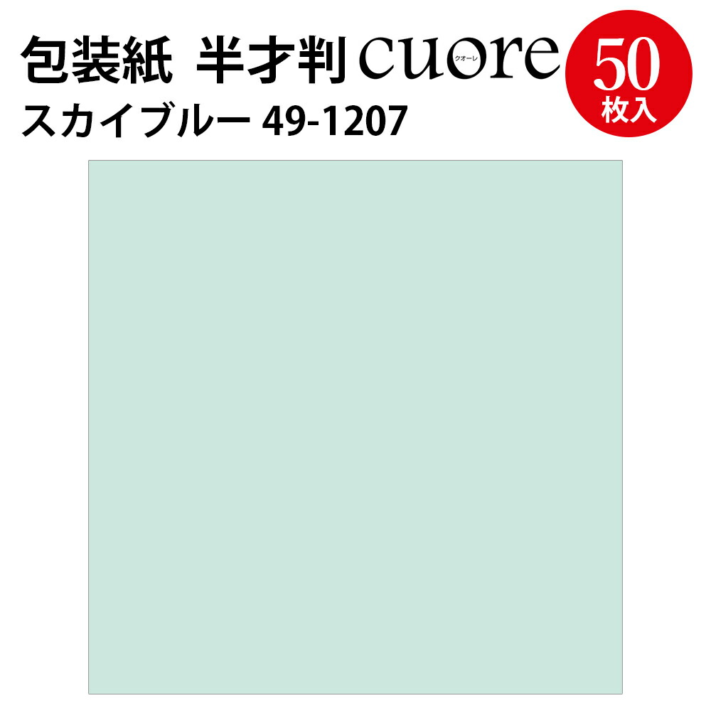 包装紙 クオーレ スカイブルー 半才判 49 17 ササガワ ラッピング ラッピングペーパー ギフト ギフトラッピング ギフト包装 クリスマス ハロウィン 誕生日 プレゼント プレゼント包装 包装 包装資材 かわいい おしゃれ 無地 シンプル 単色 水色 青 ブルー 人気定番