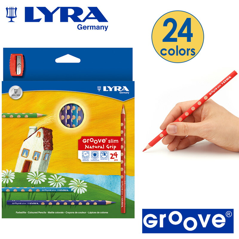 楽天市場】【LYRA】リラ グルーヴ・スリム 色鉛筆 36色セット シャープ