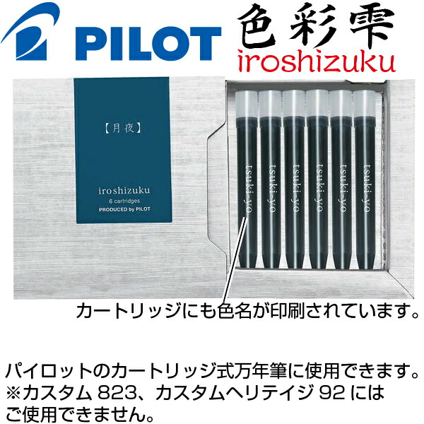 Pilot Iroshizuku Fountain Pen Ink Cartridges (6 pcs) - Charcoal