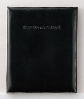 【最大1000円OFFクーポン発行中】えいむ Aim 客室用品ルームインフォメーションブック バインダー式革インフォメーション IF-551