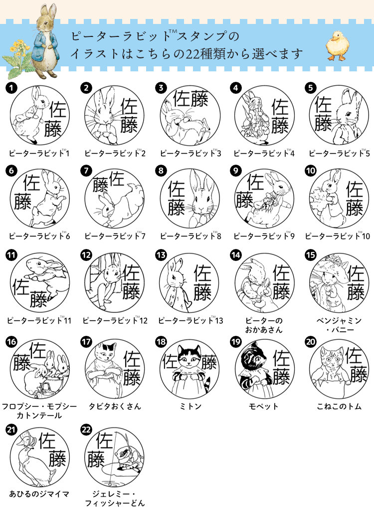 楽天市場 ピーターラビットのお名前スタンプ 布 プラokのはんこ ピーターラビット もちものスタンプ ご奉仕品 宅配便 印鑑はんこshopハンコズ