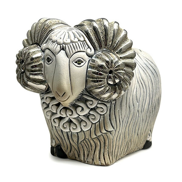 楽天市場】Sheep リボンをつけたヒツジの置物 羊 アンティーク