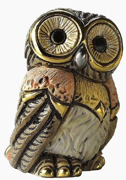 かわいい ウルグアイ リンコナダ しっかりした作りに緻密なデザイン 縁起物 オウル イースタン オウル おしゃれ 動物 置物 送料無料 置物 フクロウ子供 ずっと置いておいても飽きないデザインのフクロウです オブジェ プレゼント ふくろう 梟 おしゃれ 福 F3陶器