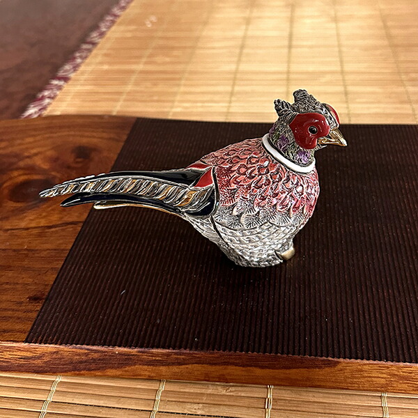 送料無料 キジ F256陶器 置物 動物 鳥 トリ とり bird キジ 雉 pheasant 国鳥 ペット インテリア オブジェ 雑貨 干支 十二支 おしゃれ かわいい 高貴 贈り物 プレゼント｜リンコナダ