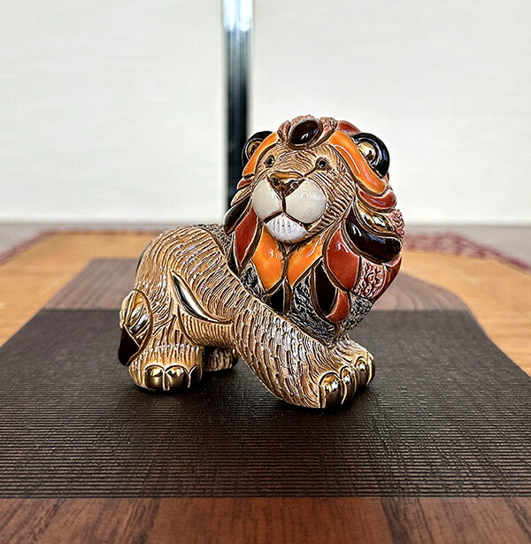 楽天市場】ライオン 置物 オブジェ h6-176 【送料無料】 イタリア 陶器