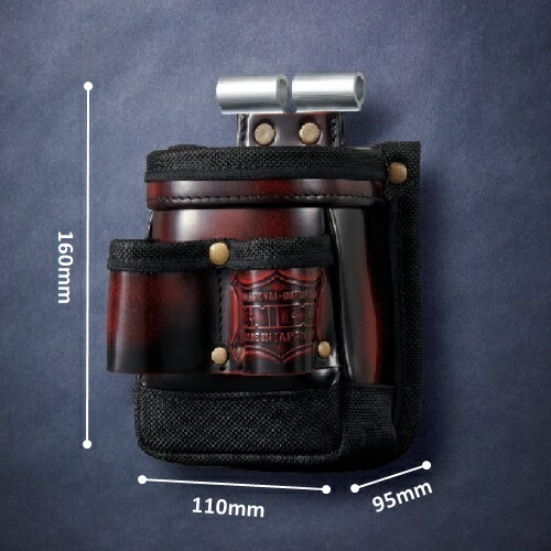 展示品　ニックス ガラス革腰袋【レッド】 ADV-301DDX-R ADV-301DDX-R／アドバンガラス革腰袋【レッド】 - knicks