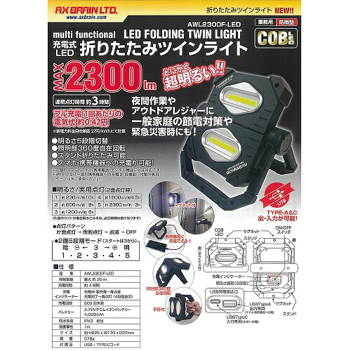 楽天市場】【在庫品】日動工業 ハンガービッグアイLIFE BAT-H10W-BELI