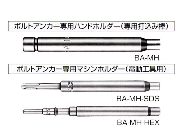 楽天市場 サンコーテクノ Ba 16mh Max打込棒 マシンホルダー ボルトアンカー用 ワイズファクトリー 楽天市場店