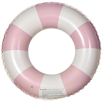 浮き輪 うきわ 80 取っ手なし 子供用 大人用 スイミング 浮具 強い浮力 可愛い ストライプ柄 ins風 夏海遊び 水遊び プールパーティー 海水浴 日光浴 暑さ対策画像