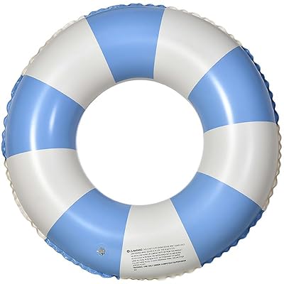 浮き輪 うきわ 60 取っ手なし 子供用 大人用 スイミング 浮具 強い浮力 可愛い ストライプ柄 ins風 夏海遊び 水遊び プールパーティー 海水浴 日光浴 暑さ対策画像