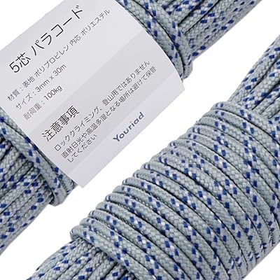 楽天市場】Youriad パラコード 3mm ストラップ ロープ 5芯 30m 耐荷重