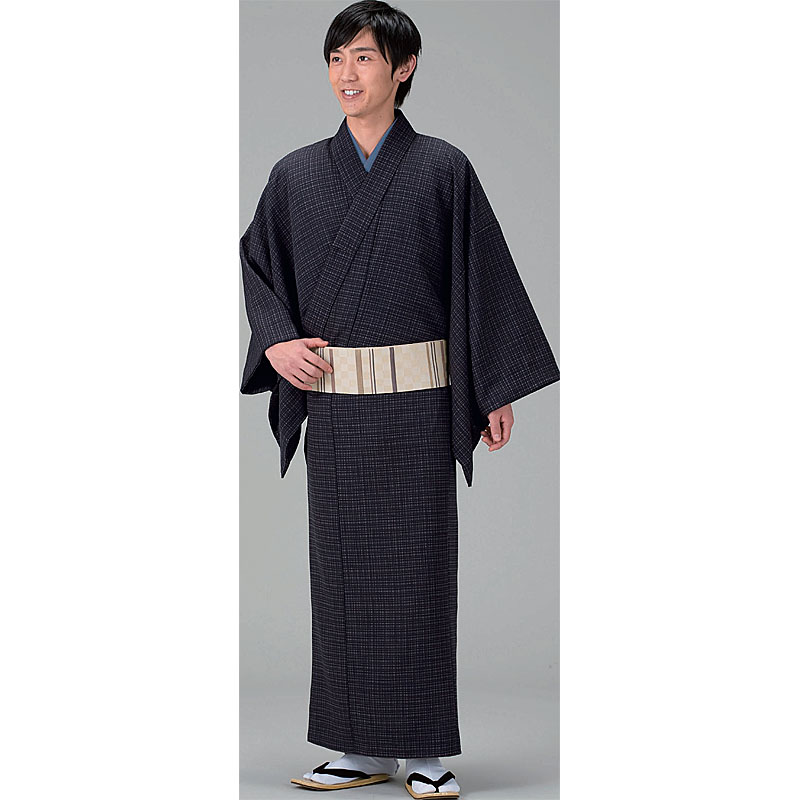 江戸の粋!【小紋】紳士物【男物】お仕立て上がり着物・長着、茶系|半纏・着物屋 木南堂