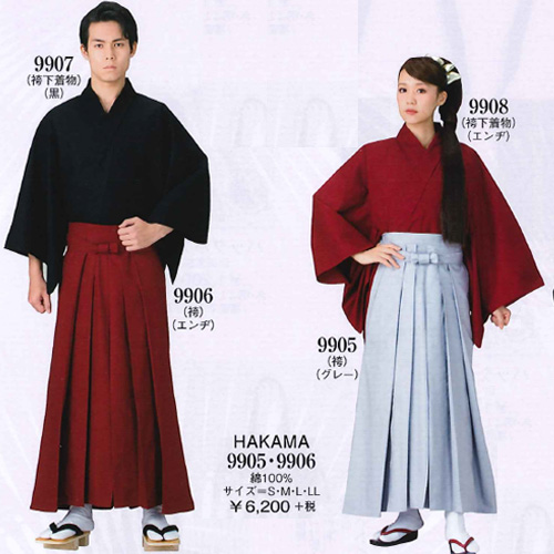 【楽天市場】コスプレ志向の袴用着物【HAKAMASHITA（綿100％）、エンヂ・黒、S・M・L・LL】袴の下に着る着物、膝丈の着物で動き