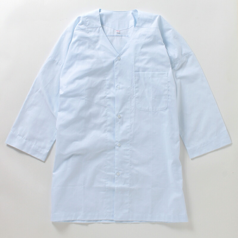白鯉口シャツ（こいくちシャツ）【 ご奉仕品 】【蛍光白・少し青みがかってますが、洗濯を重ねることで白くなります。】【1枚までゆうパケット○】【  鯉口シャツ 祭り 祭り衣装 白 大人用 大特価 】 半纏・着物屋 木南堂