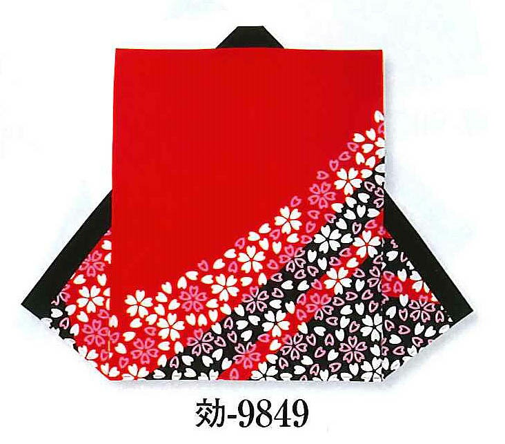 「桜吹雪」【シルクプリント袖なし半纏】