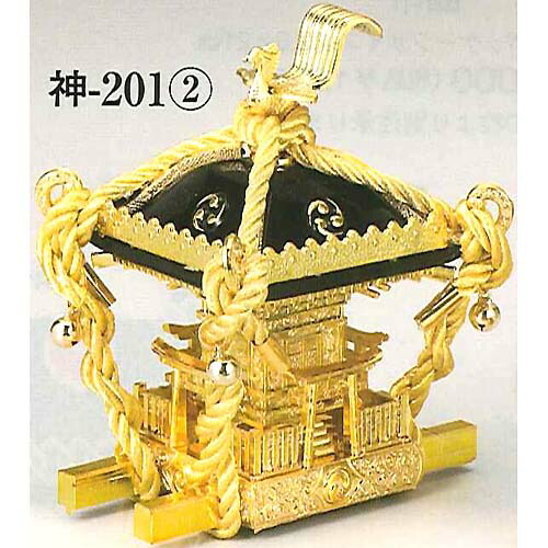 金色の神輿模型 ガラスケース付き 楽天市場】飾りミニ神輿（大）（ケース付き） みこし 神輿 祭り 祭