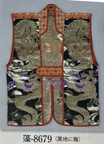 陣羽織 黒地 龍【日本舞踊】【時代衣裳束】【時代装束】黒系 金襴 竜 Dragon|半纏・着物屋 木南堂