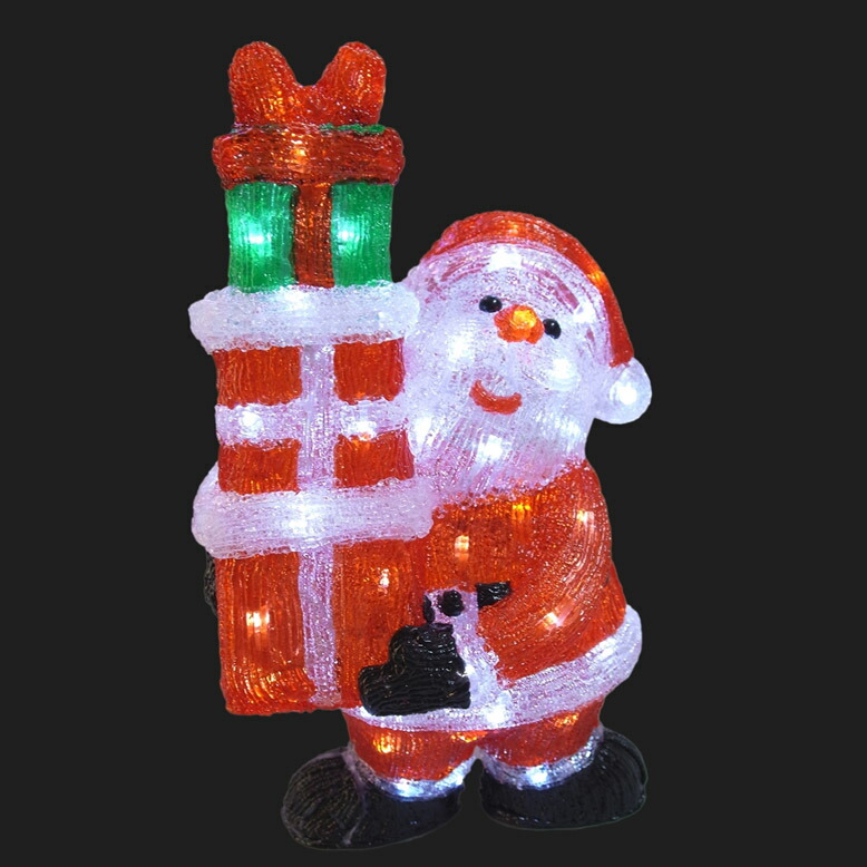 楽天市場】3Dサンタモチーフサンタ&トナカイペアLEDイルミネーション