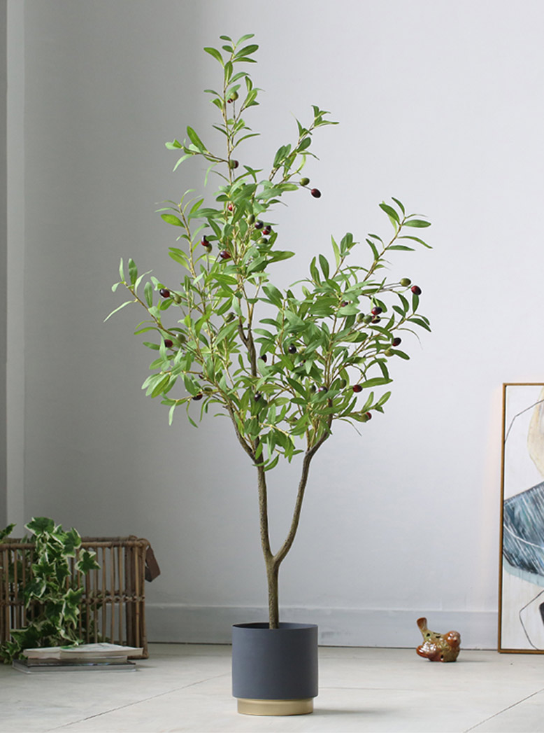 流行に 人工観葉植物 フェイクグリーン 観葉植物 緑 リアル 大型観葉植物 造花 屋内 室内 大型 オリーブ 142cm Olive Tree Hnw1 1oficioverde Com Br