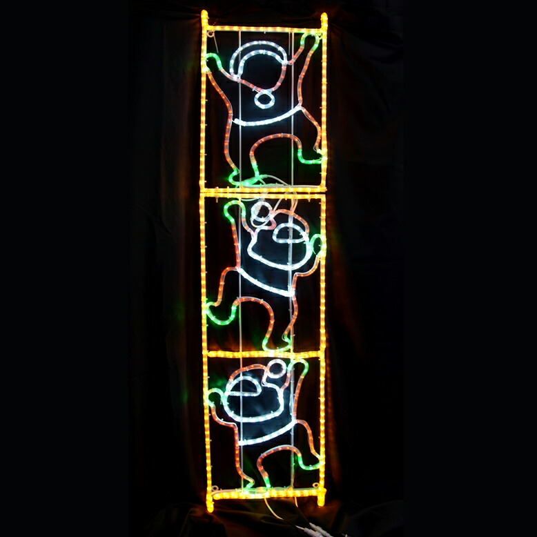 LEDモチーフライト イルミネーション コロナ産業 ハシゴサンタ170cm【メーカー直送/代金引換・同梱不可】