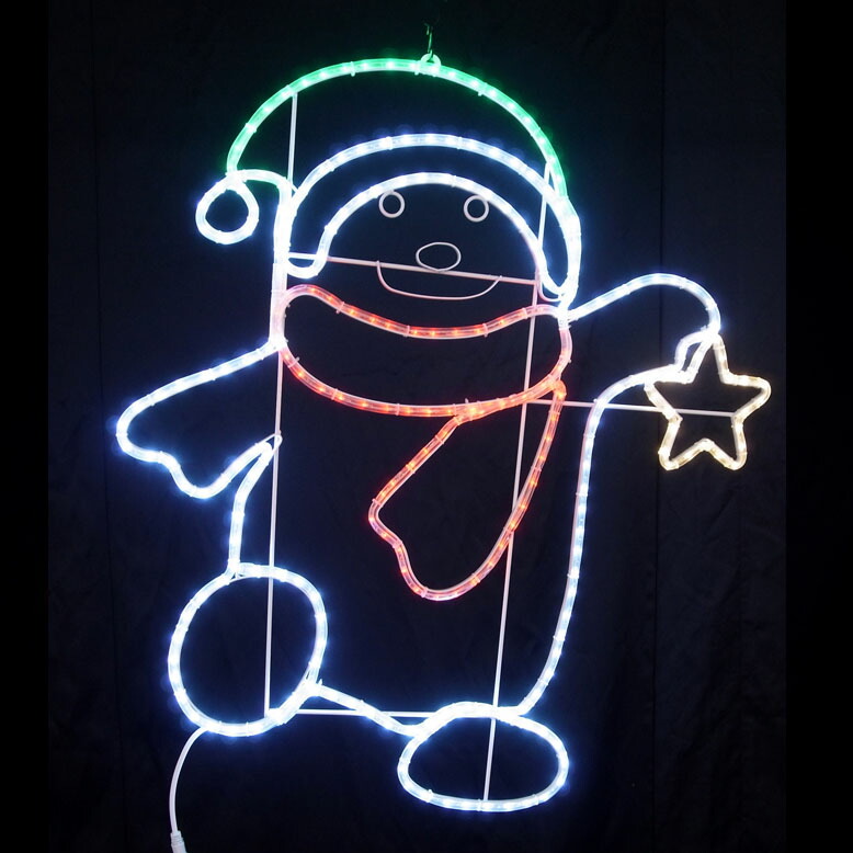イルミネーション 屋外用 クリスマス スノーマン 星 電飾 LED 2Dモチーフライト DIY 飾り付け 店舗 装飾 ディスプレイ おしゃれ パーティー 結婚式 イベント 庭 ガーデン 玄関 スタースノーマン 【メーカー直送/代金引換・同梱不可】