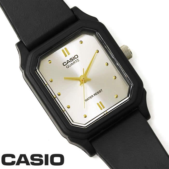 楽天市場 メール便送料無料 チプカシ 腕時計 アナログ Casio カシオ チープカシオ ウレタンベルト Lq 142e 7a レディース 細身 軽量 ブラック レクタンギュラー シルバー ゴールド スタンダード プレゼント 人気 Casio Standard Hapian