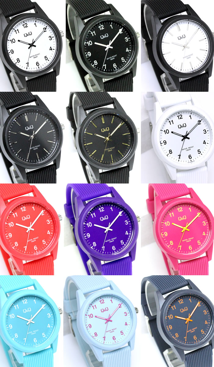 楽天市場 ゆうパケット メール便送料無料 Citizen シチズン時計 Q Q カラーウォッチ Vs40 腕時計メンズ レディース スポーツウォッチ 送料無料 景品 プレゼント 新商品 安い 激安 10気圧防水 Hapian