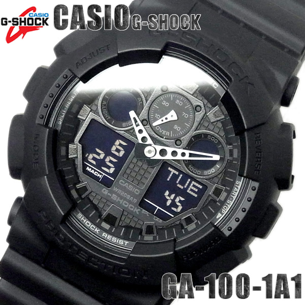 【楽天市場】G-SHOCK カシオ 腕時計 CASIO Gショック アナデジ デジアナ マット ブラック 黒 GA-100-1A1 GA