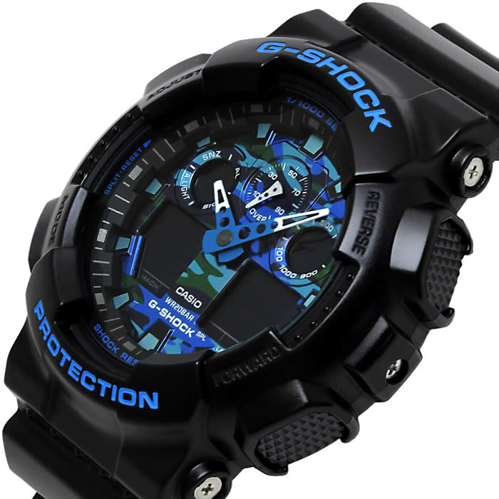 楽天市場 G Shock 腕時計 メンズ Gショック Casio カシオ Ga 100cb 1a 迷彩 カモフラージュ アナデジ ブランド G Shock ジーショック 気圧防水 ブラック ブルー 人気 激安 時計 とけい うでどけい Watch Casio カシオ G Shock ジーショック Hapian