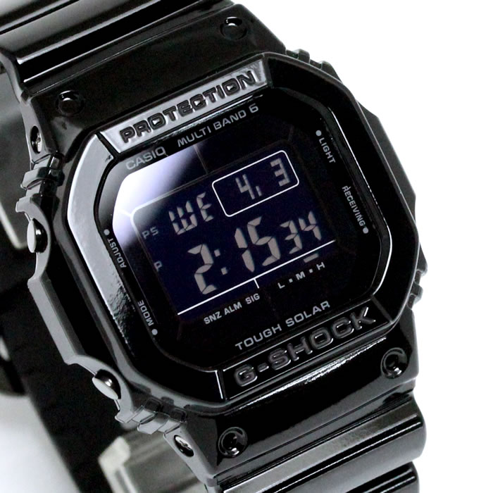 楽天市場 Casio G Shock カシオ Gショック ジーショック G Shock プレゼント 贈り物 かっこいい アウトドア 男性 腕時計 憧れ ラッピング無料可能 お祝い 入学 卒業 社会人 電波ソーラー グロッシー ブラックシリーズ Gw M5610bb 1 Hapian