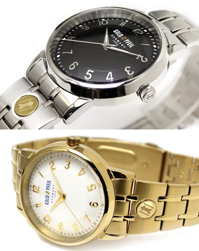 【楽天市場】【送料無料】腕時計 メンズ ゴールドファイル ステンレス GOLD PFEIL G21001 アナログ ブランド ウォッチ