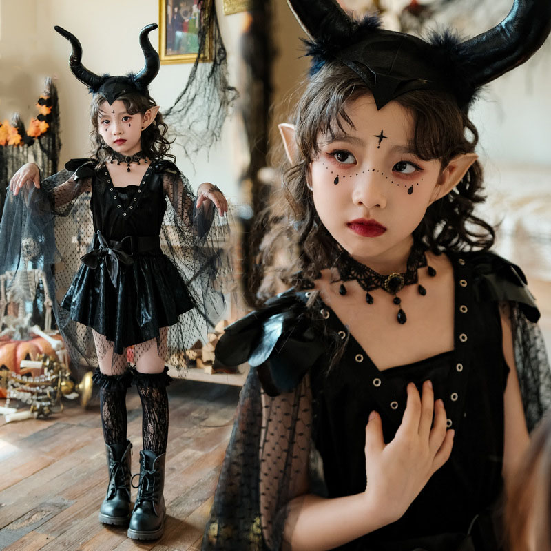 楽天市場】7点セット 高品質 ハロウィン 衣装 子供 魔女 コスプレ