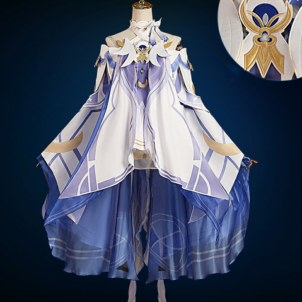 原神 コスプレ衣装 コロンビーナ 月の少女 アクセサリー付き 簡易版 コスチューム 変装 ハロウィン クリスマス 仮装 学園祭 文化祭 忘年会 漫遊展 cosplay学園祭 文化祭 クリスマス 撮影 祭り 誕生日プレゼント舞台装 演出服 漫遊展学園祭 文化祭 6点セット｜ハピカムTOKYO