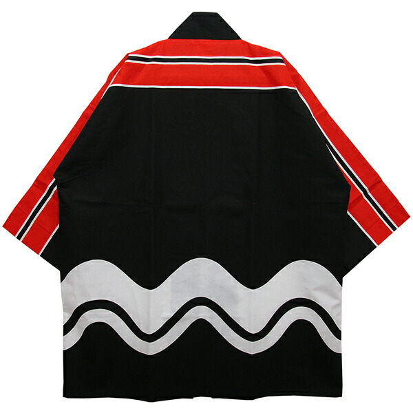 【Happi.Tokyo｜はっぴどっと東京】 祭（まつり）コレクション 二引き（にびき）#01 黒 ブラック Black 法被 はっぴ ハッピ 半被 半纏 はんてん 日本 お祭り 太鼓 フェス イベント フリーサイズ 様々なシーンでご利用いただける伝統的なデザイン法被