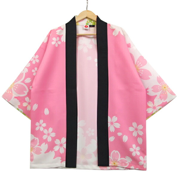 楽天市場 法被 はっぴ ハッピ 半被 祭りお祭り 太鼓 フェス イベントに半纏 はんてん 桜柄 01 Pink ピンク 桃色 桜 大人用オリジナルデザイン Happi Tokyo はっぴどっと東京