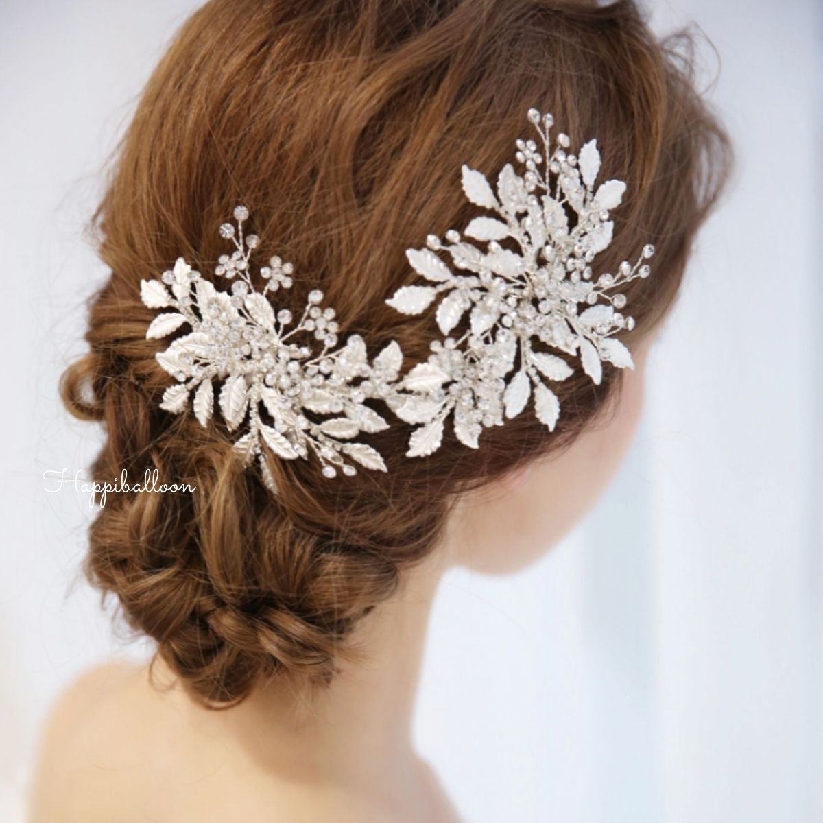 楽天市場 ウェディング ヘッドドレス 結婚式 ヘアアクセサリー ブライダル ウエディング 髪飾り 二次会 パーティー 小枝 小枝アクセサリー 花 リーフ フラワー ジュエリー ビジュー ヘッドアクセ シルバー 発表会 演奏会 卒業式 大きい 人気 送料無料 6 Roroa