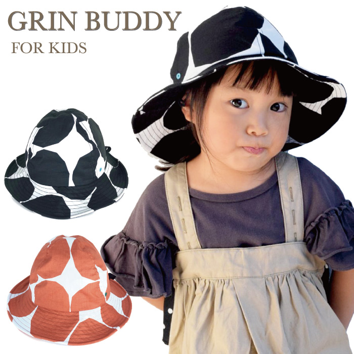 Grin Buddy グリンバディ 大ぶりのドット柄が可愛らしい キッズサイズのハット キッズ帽子 子供帽子 キッズキャップ キッズハット 子供 女の子 男の子 Marcsdesign Com