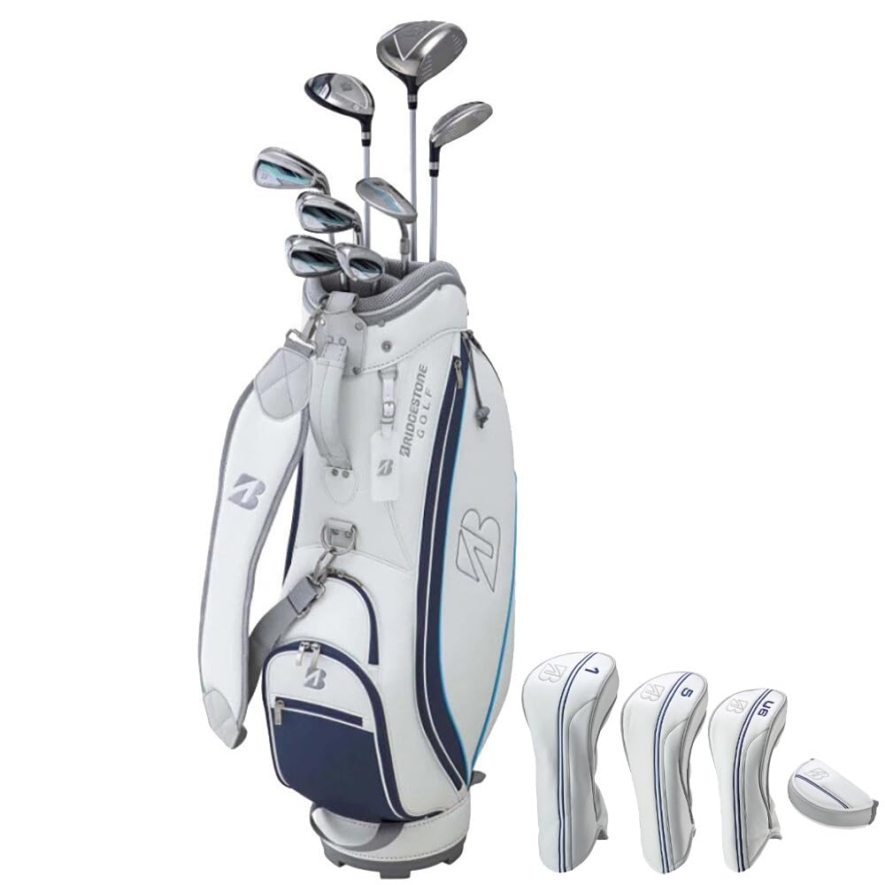 BRIDGESTONE(ブリヂストン) ゴルフクラブセット BRIDGESTONE GOLF BG-100L キャディバッグ付きクラブ8本セット レディス ネイビー|ハピネスマート店