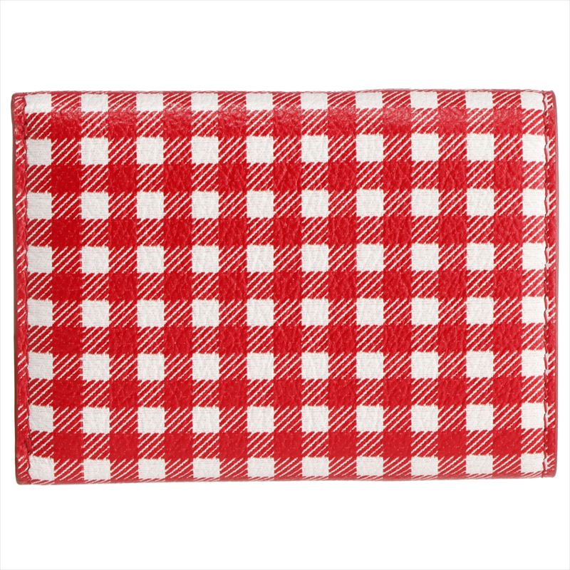 ミュウミュウ MIUMIU 折り財布 ROSSO+BIANCO MADRAS 5MH021 VICHY 54V